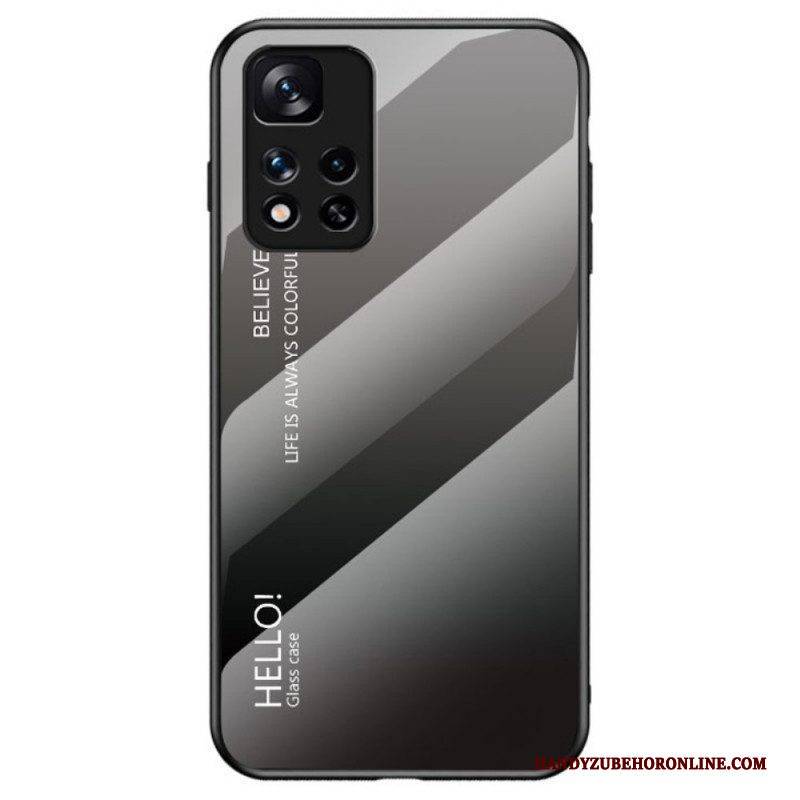 Handyhülle Für Xiaomi Redmi Note 11 Pro Plus 5G Gehärtetes Glas Hallo