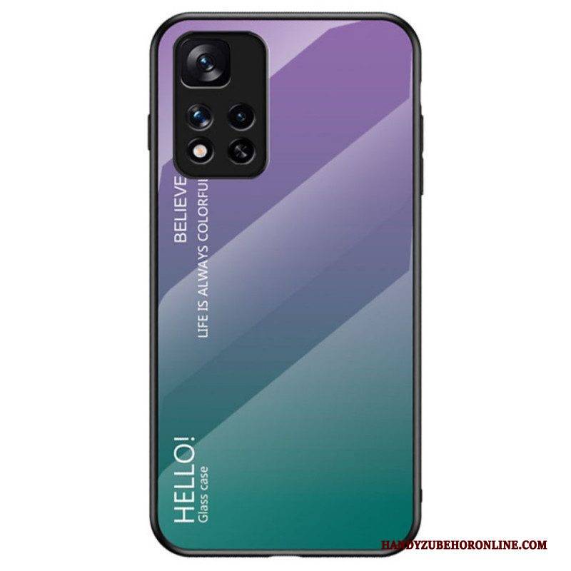 Handyhülle Für Xiaomi Redmi Note 11 Pro Plus 5G Gehärtetes Glas Hallo