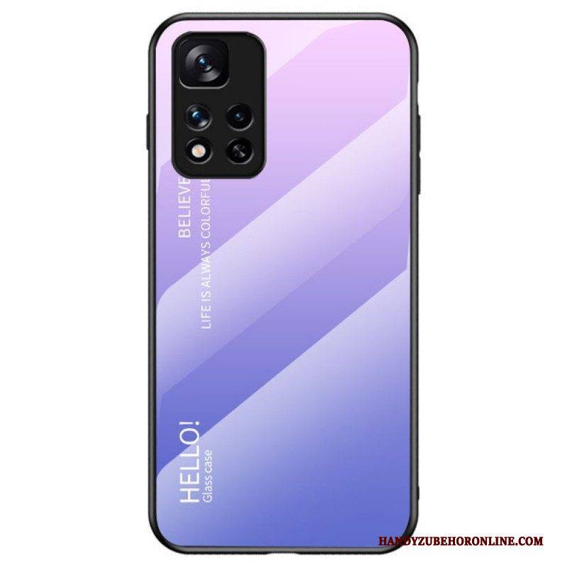Handyhülle Für Xiaomi Redmi Note 11 Pro Plus 5G Gehärtetes Glas Hallo