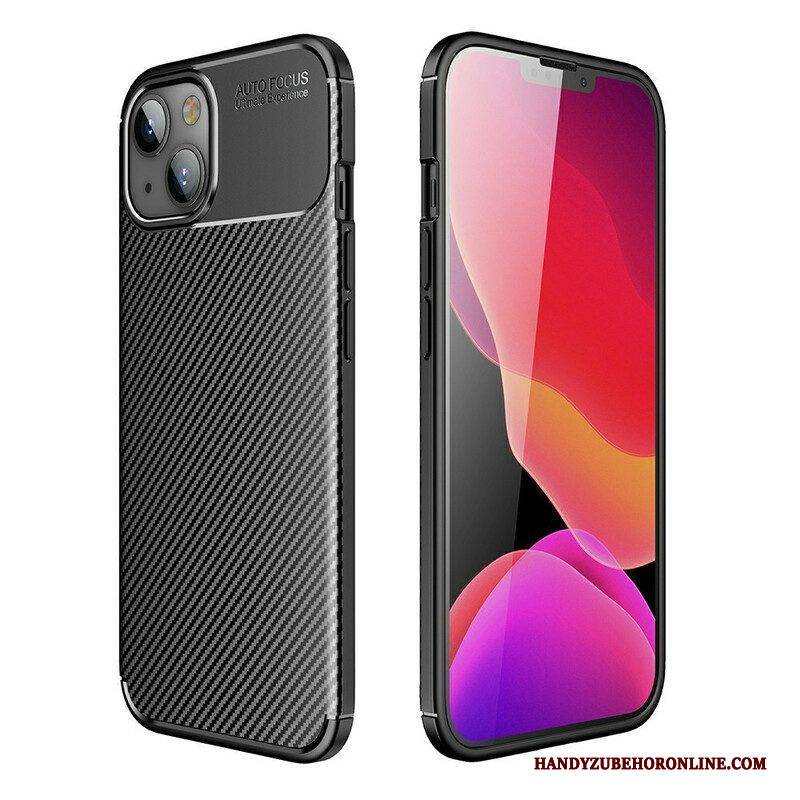 Handyhülle Für iPhone 13 Mini Flexible Kohlefaserstruktur