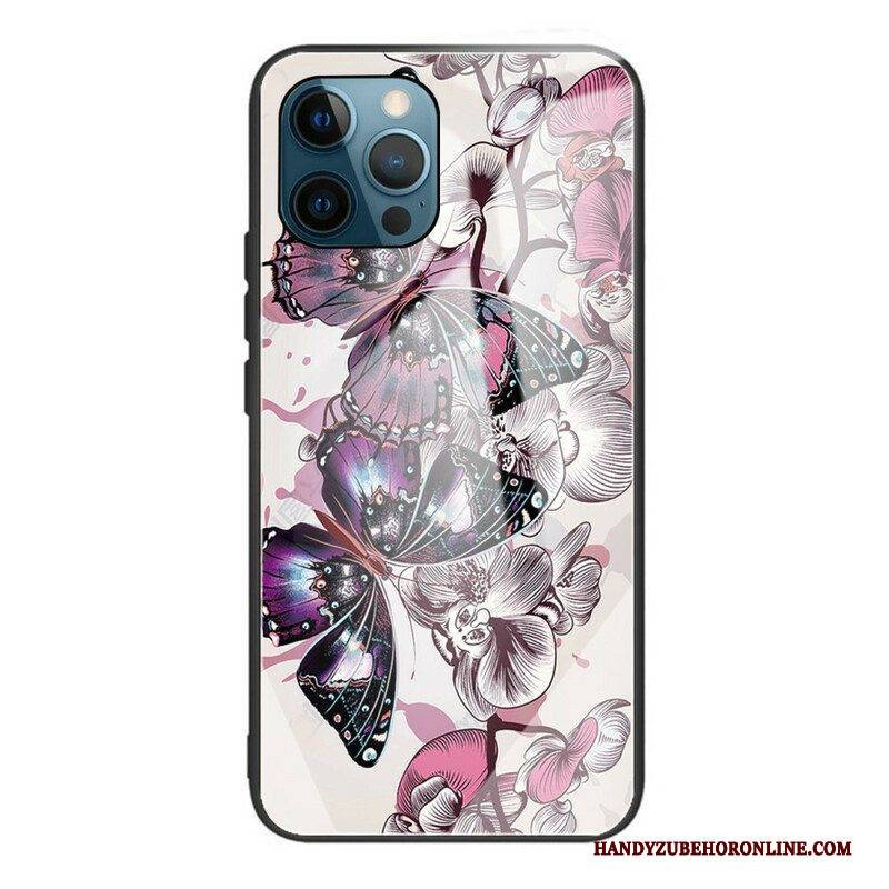 Handyhülle Für iPhone 13 Pro Max Schmetterlingsvariation Aus Gehärtetem Glas