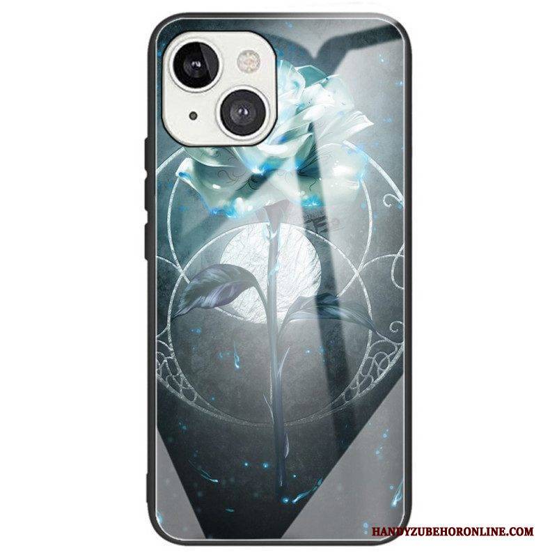 Handyhülle Für iPhone 14 Florales Gehärtetes Glas