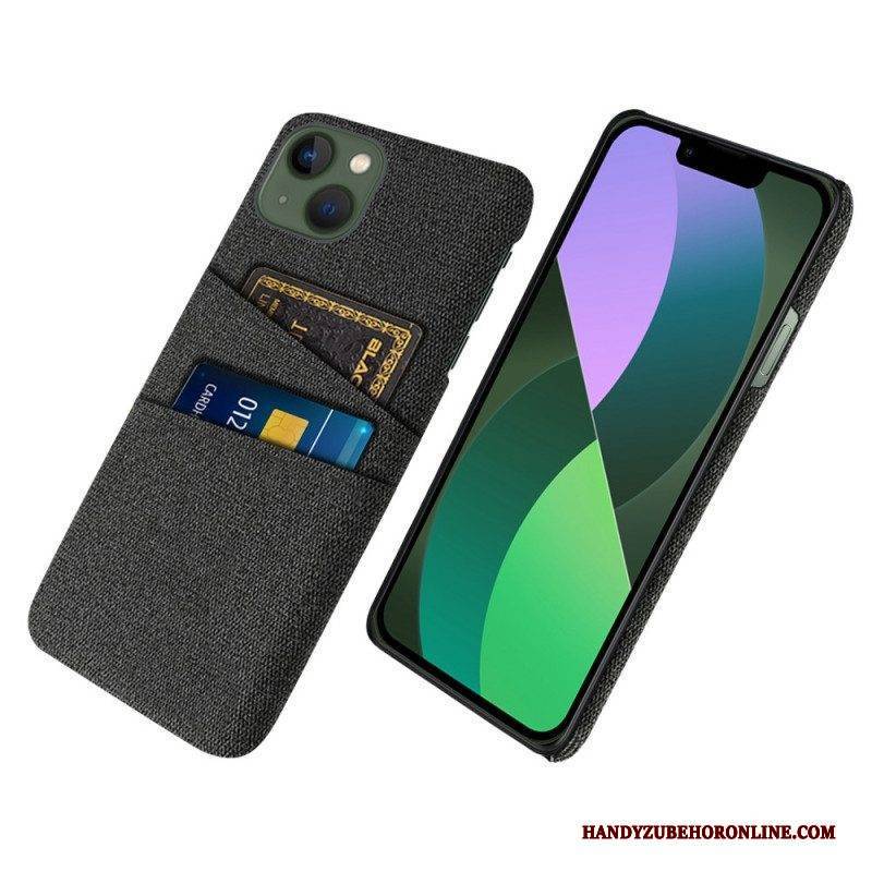 Handyhülle Für iPhone 14 Plus Kartenhalter Aus Stoff