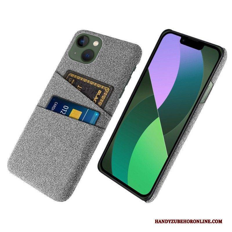 Handyhülle Für iPhone 14 Plus Kartenhalter Aus Stoff