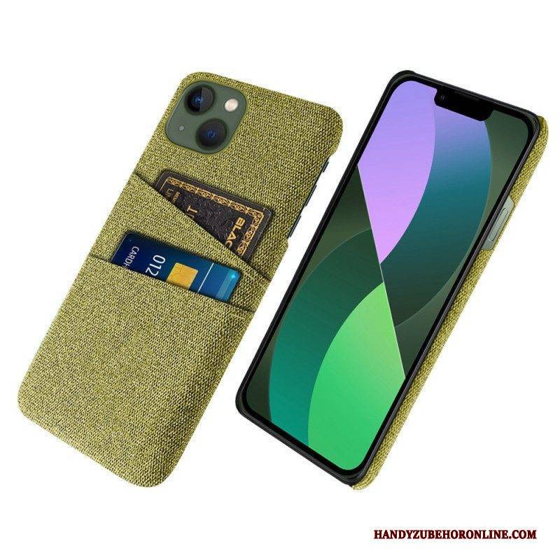 Handyhülle Für iPhone 14 Plus Kartenhalter Aus Stoff