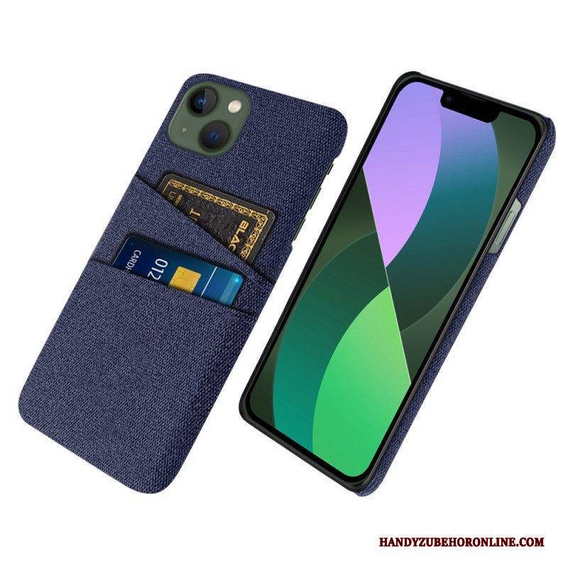 Handyhülle Für iPhone 14 Plus Kartenhalter Aus Stoff
