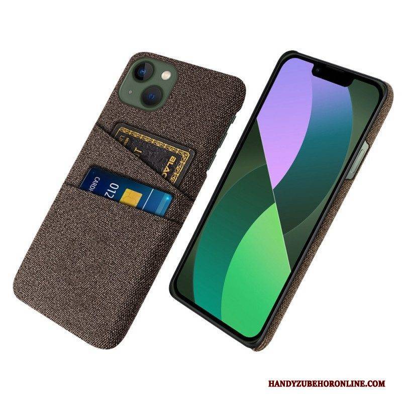 Handyhülle Für iPhone 14 Plus Kartenhalter Aus Stoff