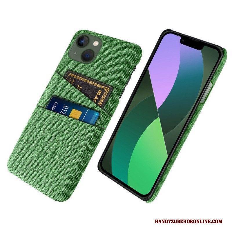 Handyhülle Für iPhone 14 Plus Kartenhalter Aus Stoff