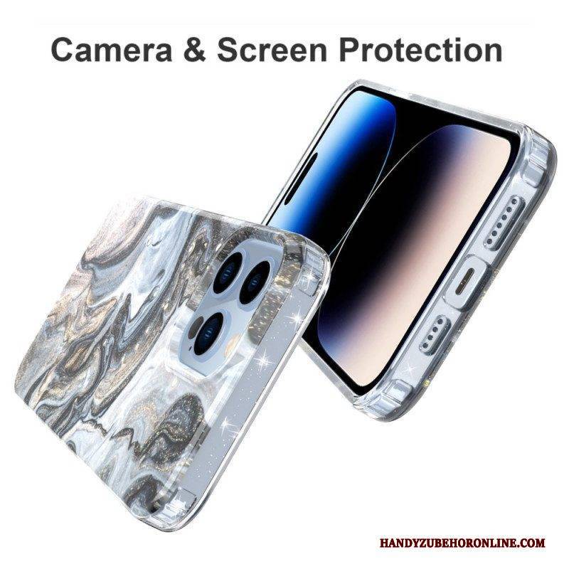Handyhülle Für iPhone 14 Pro Einzelner Marmor