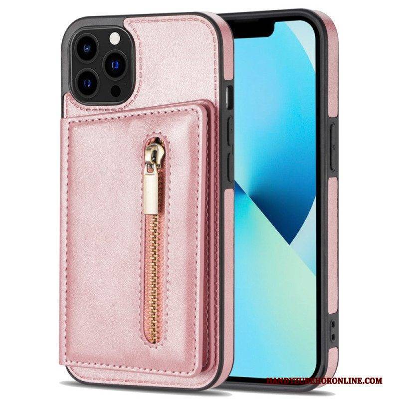Handyhülle Für iPhone 14 Pro Max Geldbörse Hands-free Support Wallet