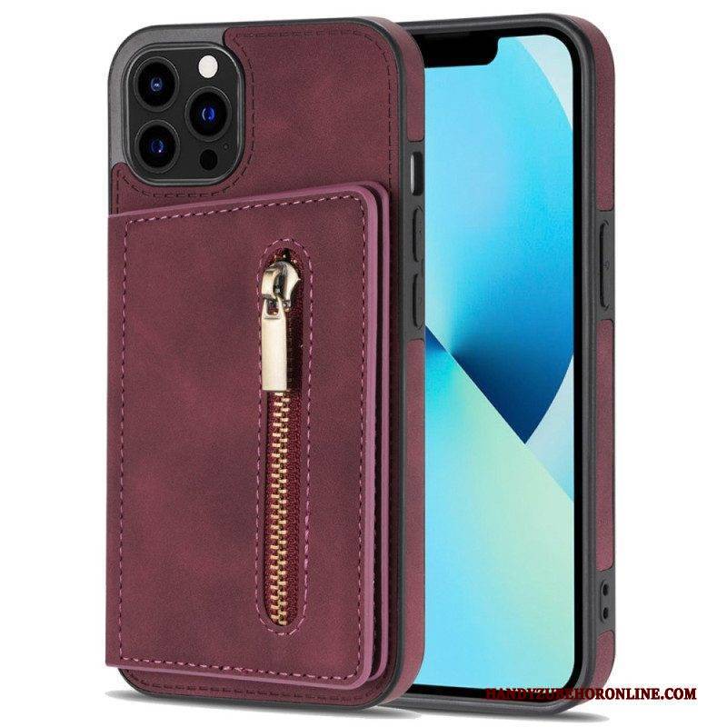 Handyhülle Für iPhone 14 Pro Max Geldbörse Hands-free Support Wallet