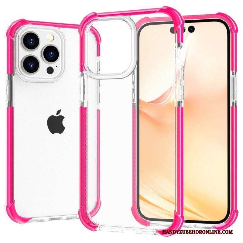 Handyhülle Für iPhone 14 Pro Max Transparente Farbige Kanten