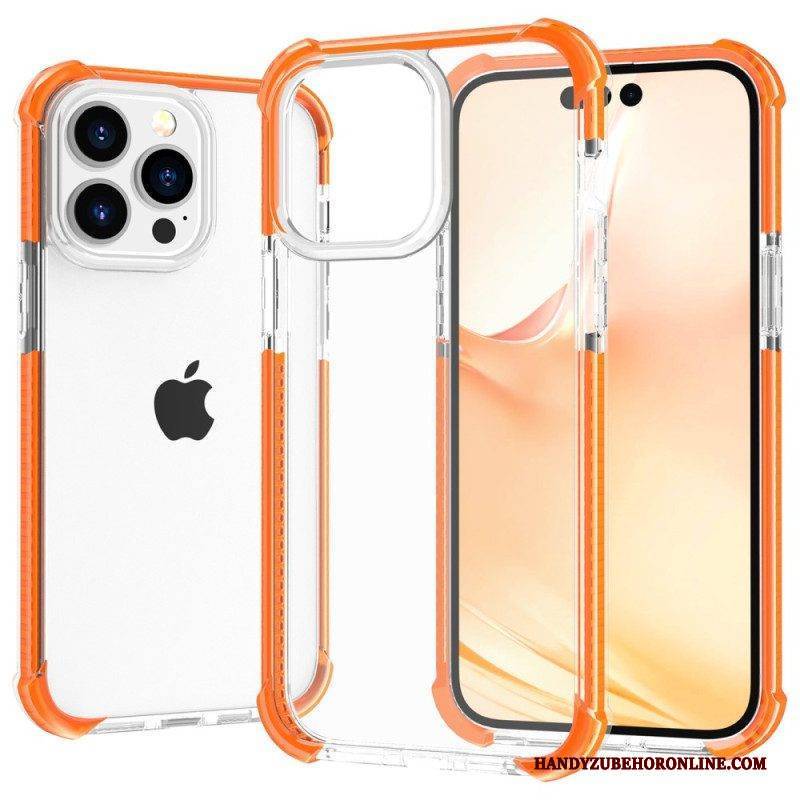 Handyhülle Für iPhone 14 Pro Max Transparente Farbige Kanten