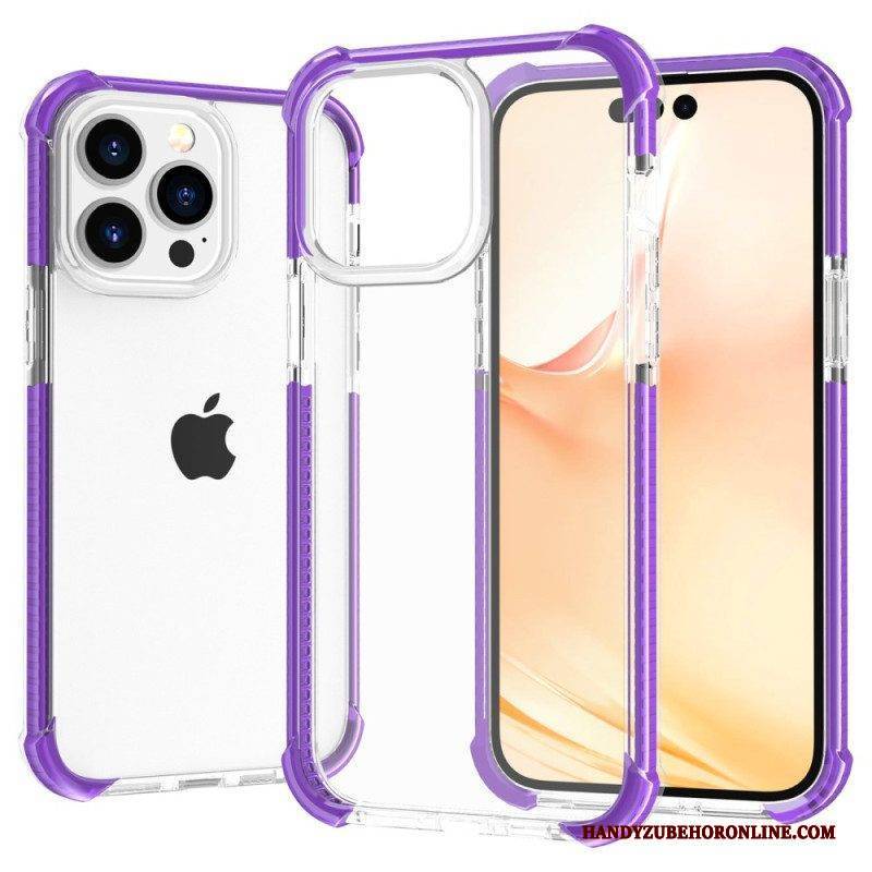 Handyhülle Für iPhone 14 Pro Max Transparente Farbige Kanten