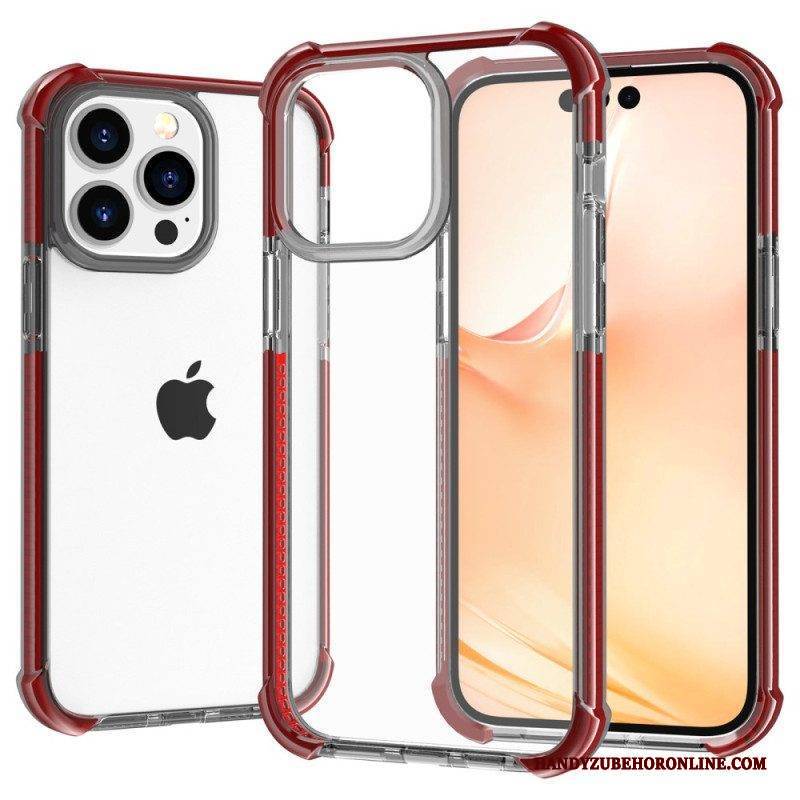 Handyhülle Für iPhone 14 Pro Max Transparente Farbige Kanten