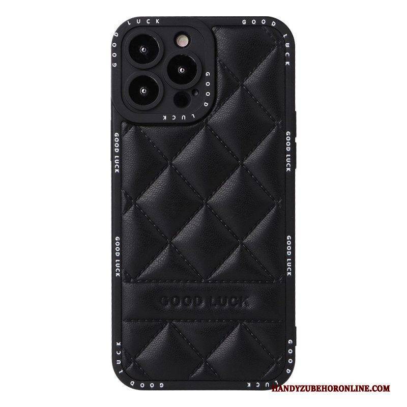 Handyhülle Für iPhone 14 Pro Max Viel Glück Gesteppt