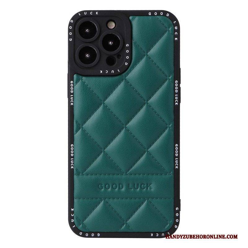 Handyhülle Für iPhone 14 Pro Max Viel Glück Gesteppt