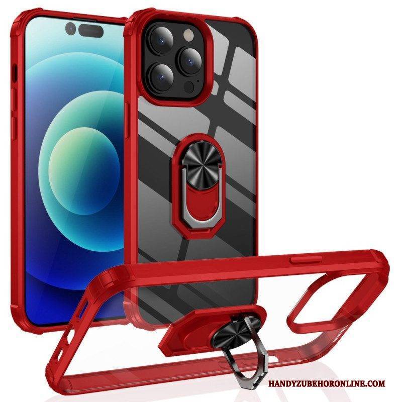 Handyhülle Für iPhone 14 Pro Transparent Mit Ringunterstützung