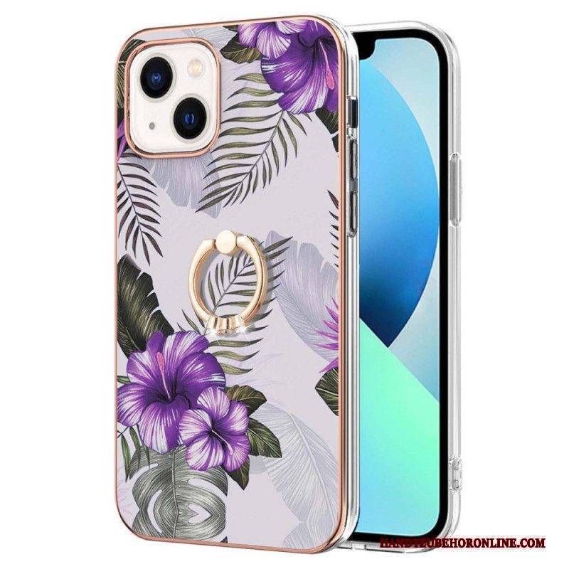 Handyhülle Für iPhone 15 Plus Blumen-ringhalter