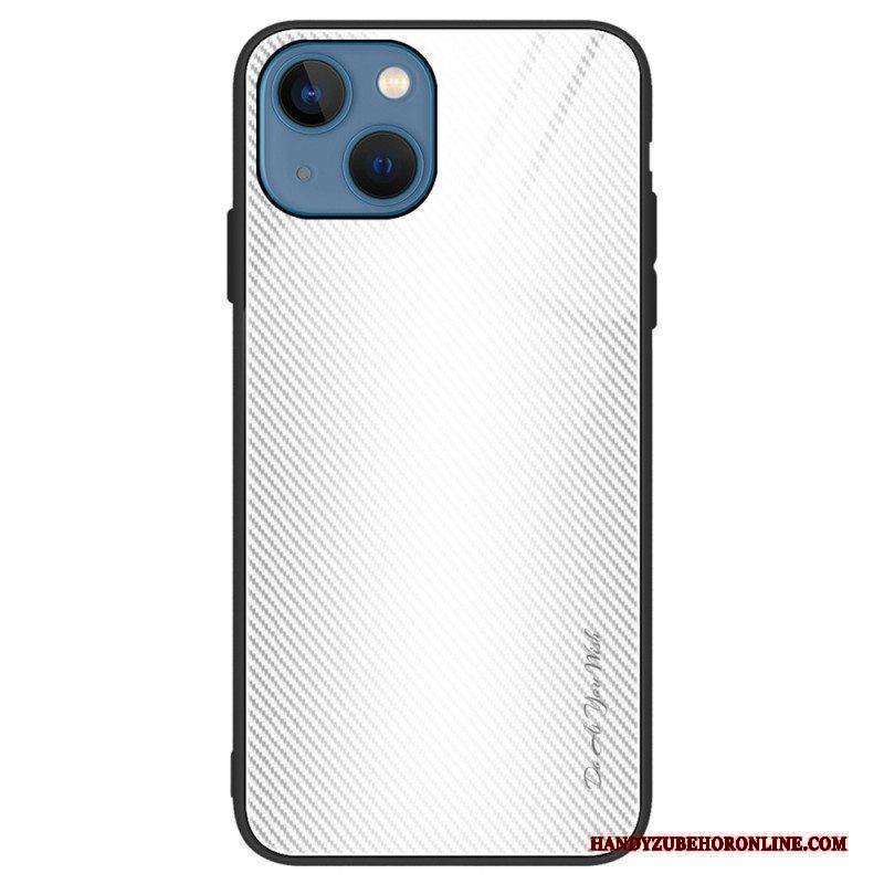 Handyhülle Für iPhone 15 Plus Gehärtetes Kohlefaserglas