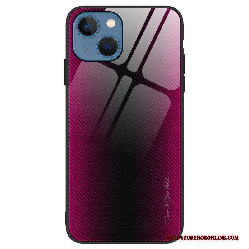 Handyhülle Für iPhone 15 Plus Gehärtetes Kohlefaserglas