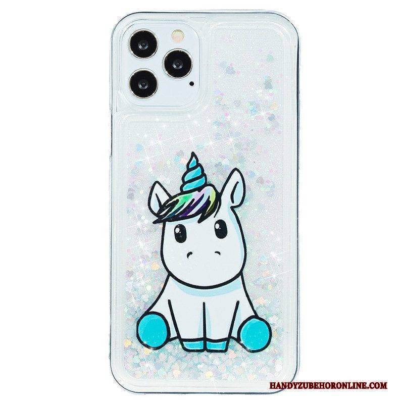 Handyhülle Für iPhone 15 Pro Einhorn-glitzer