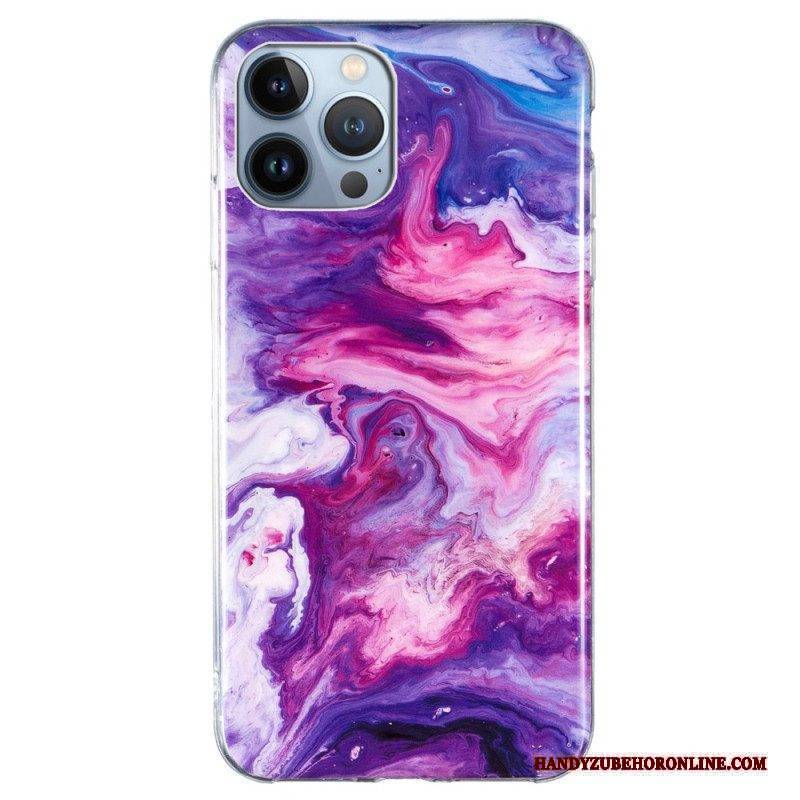 Handyhülle Für iPhone 15 Pro Intensiver Marmor