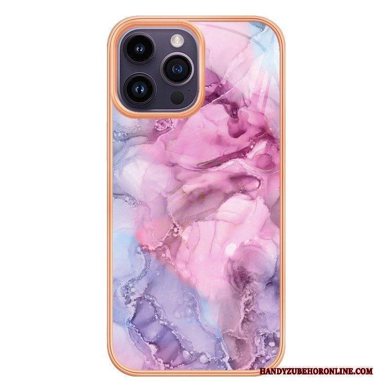 Handyhülle Für iPhone 15 Pro Max Marmorierter Stil