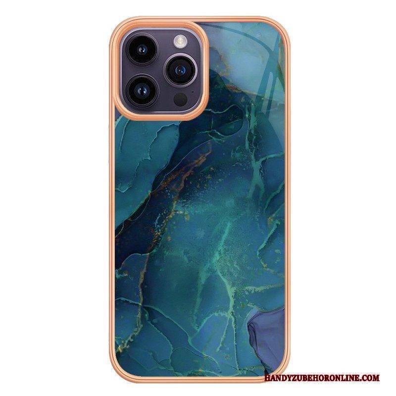 Handyhülle Für iPhone 15 Pro Max Marmorierter Stil