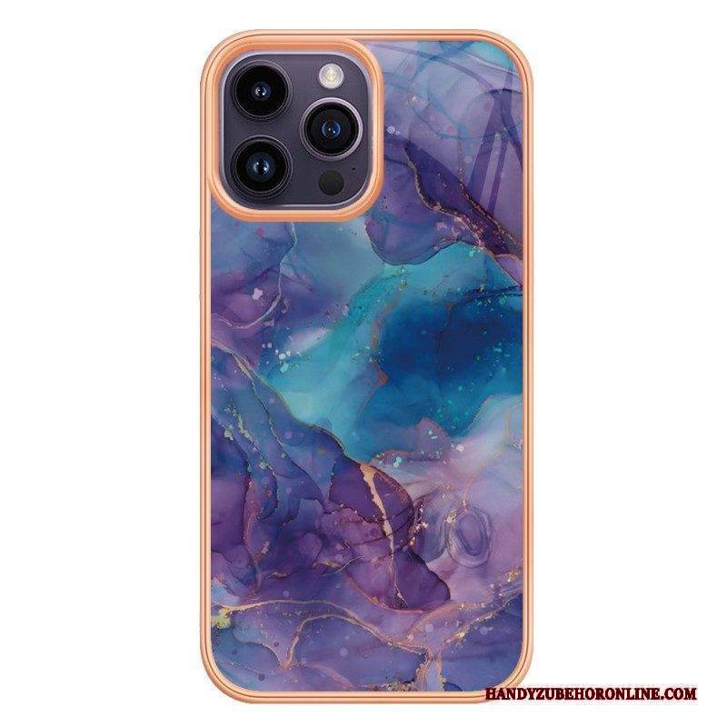 Handyhülle Für iPhone 15 Pro Max Marmorierter Stil