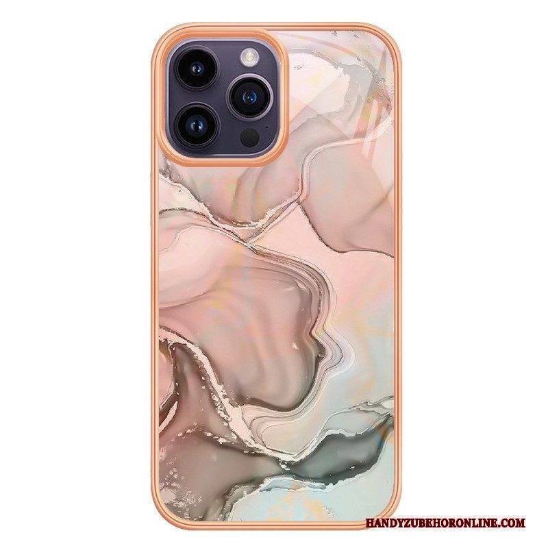Handyhülle Für iPhone 15 Pro Max Marmorierter Stil