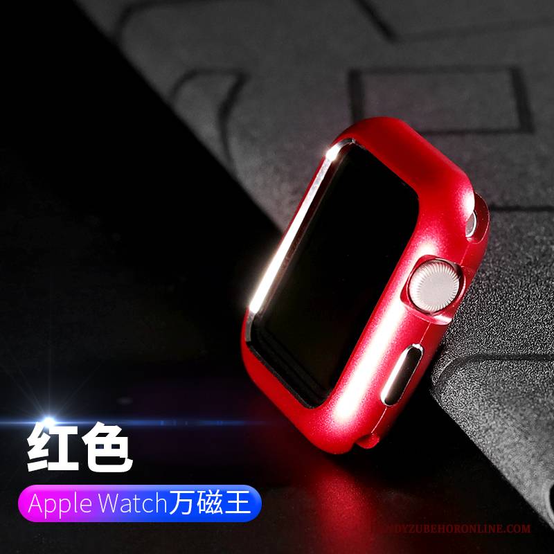 Hülle Apple Watch Series 2 Metall Überzug Anti-sturz, Case Apple Watch Series 2 Taschen Grenze Rot