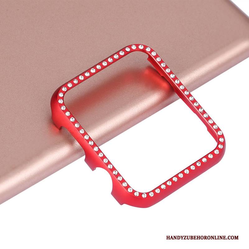 Hülle Apple Watch Series 5 Metall Grenze Dünne, Case Apple Watch Series 5 Strasssteinen Anti-sturz Schwarz