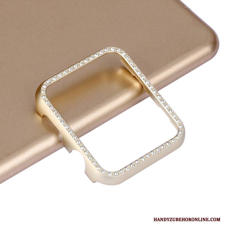 Hülle Apple Watch Series 5 Metall Grenze Dünne, Case Apple Watch Series 5 Strasssteinen Anti-sturz Schwarz