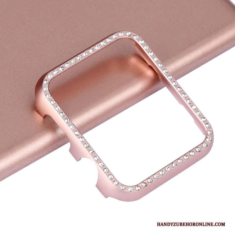 Hülle Apple Watch Series 5 Metall Grenze Dünne, Case Apple Watch Series 5 Strasssteinen Anti-sturz Schwarz