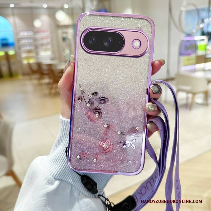 Hülle Für Google Pixel 10 / 10 Pro Kadem Strasssteine Und Trageband