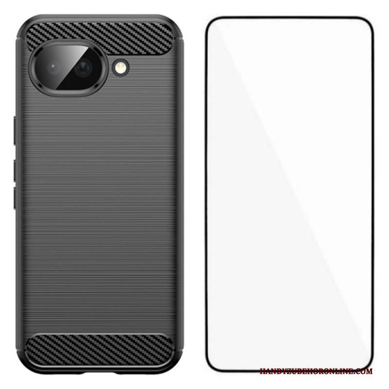 Hülle Für Google Pixel 10a Carbonfaser Mit Displayschutzfolie