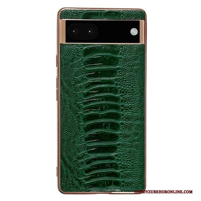 Hülle Für Google Pixel 7 Pro Straußenleder-stil Aus Echtem Leder