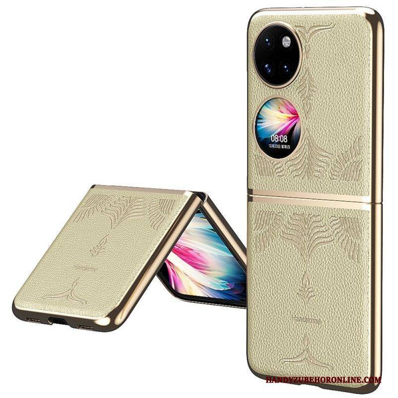 Hülle Für Huawei P50 Pocket Retro-blumen-kunstleder