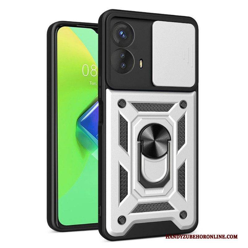 Hülle Für Moto G73 5G Ringhalterung Und Linsenschutz