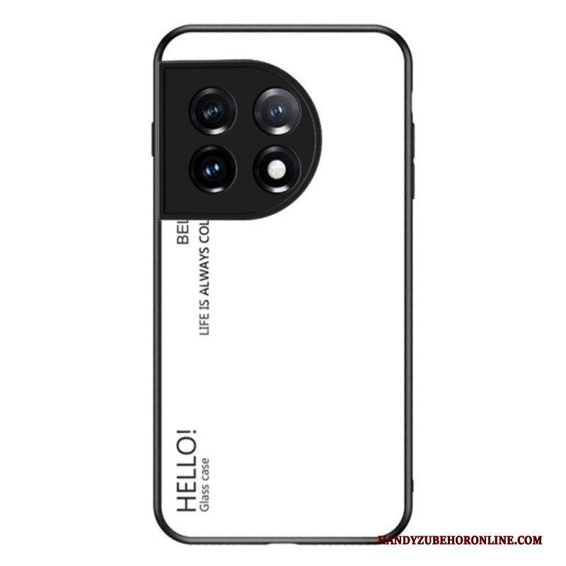 Hülle Für OnePlus 11 5G Gehärtetes Glas Hallo