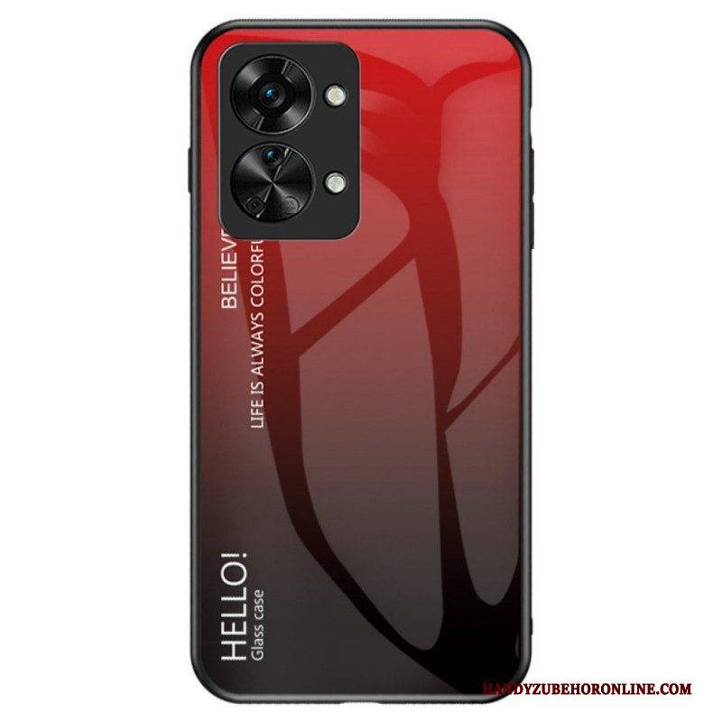 Hülle Für OnePlus Nord 2T 5G Gehärtetes Glas Hallo