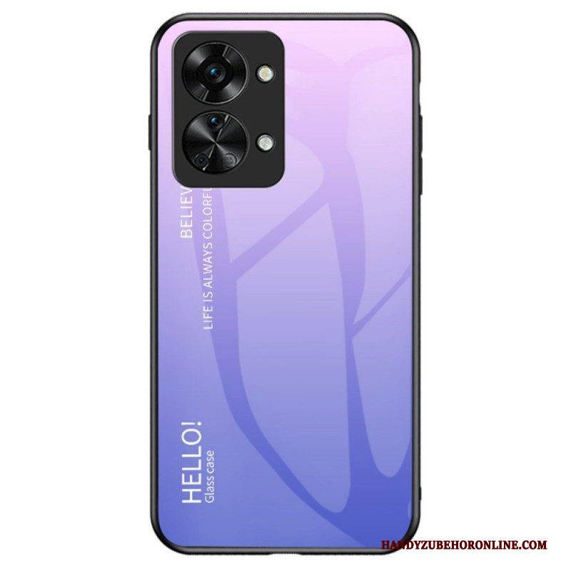 Hülle Für OnePlus Nord 2T 5G Gehärtetes Glas Hallo
