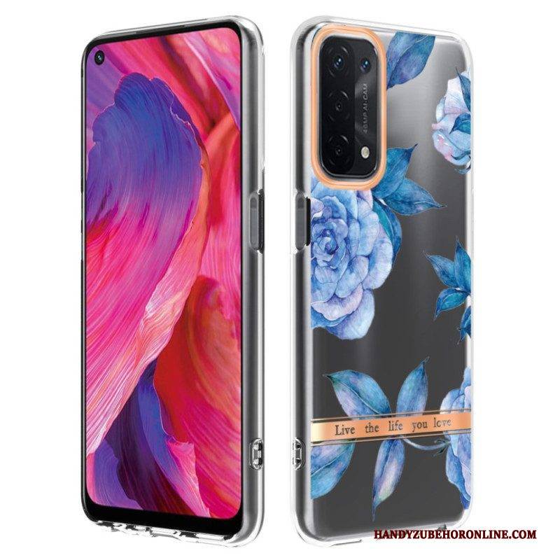 Hülle Für Oppo A54 5G / A74 5G Nahtlose Blumen