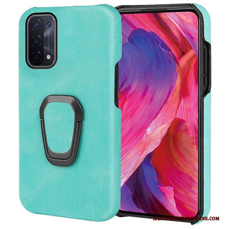 Hülle Für Oppo A54 5G / A74 5G Ringhalter In Lederoptik