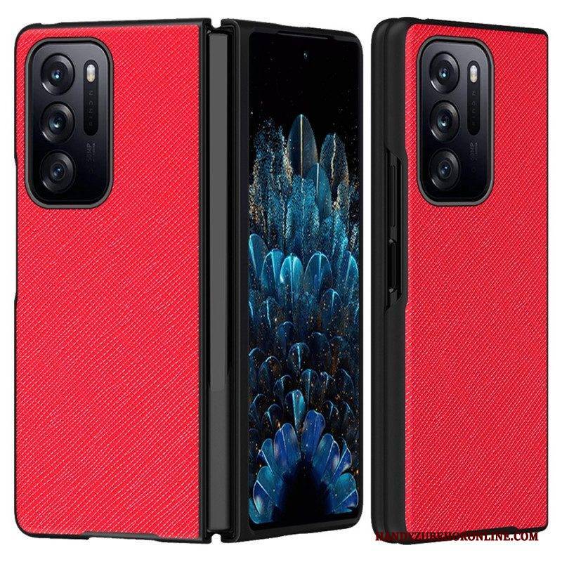 Hülle Für Oppo Find N Strukturiertes Lederdesign