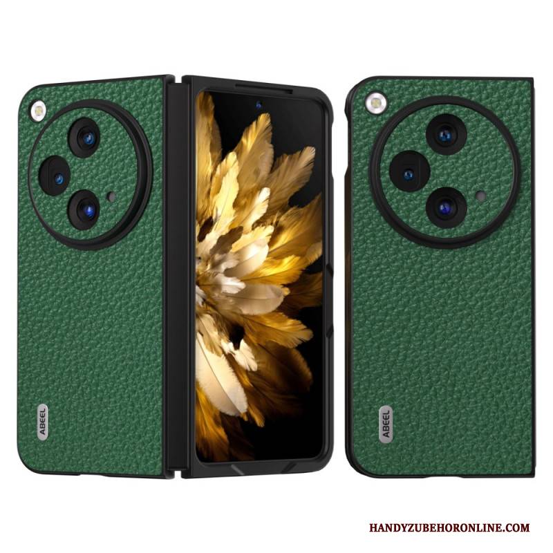 Hülle Für Oppo Find N3 Echtes Lychee-leder Abeel