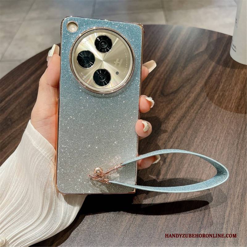 Hülle Für Oppo Find N3 Glänzende Oberfläche Und Trageschlaufe