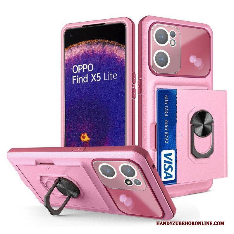 Hülle Für Oppo Find X5 Lite Ringhalterung Und Kartenhalter