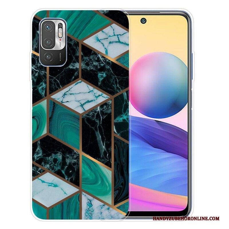 Hülle Für Poco M3 Pro 5G Geometrischer Marmor